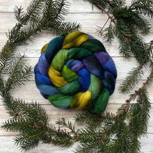 Load image into Gallery viewer, Corriedale Hand Dyed Combed Top - "Maelstrom" - Spinning Fiber - Roving - Soft Fiber for Spinning Socks