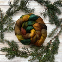 Load image into Gallery viewer, Corriedale Hand Dyed Combed Top - "Hobbiton" - Spinning Fiber - Roving - Soft Fiber for Spinning Socks