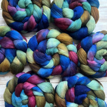 Load image into Gallery viewer, Cormo Combed Top - "Lost & Found” - US Grown Hand Dyed Spinning Fiber - Soft Fiber for Spinning