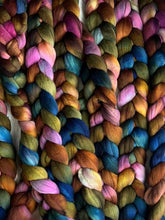 Load image into Gallery viewer, Cormo Combed Top - "Free Spirit” - US Grown Hand Dyed Spinning Fiber - Soft Fiber for Spinning