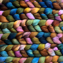 Load image into Gallery viewer, Cormo Combed Top - "Free Spirit” - US Grown Hand Dyed Spinning Fiber - Soft Fiber for Spinning