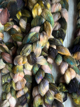 Load image into Gallery viewer, Merino Silk Slub Blend - "Daydream" - Hand Dyed Wool Combed Top - Soft Spinning Fiber - Slubby Textured Fiber