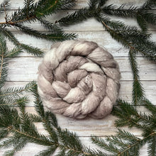 Load image into Gallery viewer, Merino Silk Slub Blend - "Whisper" - Hand Dyed Wool Combed Top - Soft Spinning Fiber - Slubby Textured Fiber