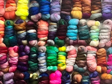 Load image into Gallery viewer, Scrappy Sock Pack - Superwash Merino/Nylon Fiber - Hand Dyed Combed Top - Spinning Fiber - Roving
