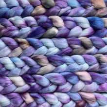 Load image into Gallery viewer, Perendale Hand Dyed Combed Top - &quot;Ethereal&quot; - Spinning Fiber - Soft Fiber for Spinning Socks - Wool Roving
