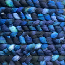 Load image into Gallery viewer, Domestic Targhee Combed Top - &quot;Twilight&quot; - US Grown Hand Dyed Spinning Fiber - Soft Fiber for Spinning
