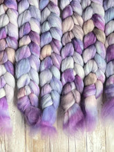 Load image into Gallery viewer, Kent Romney Hand Dyed Combed Top - &quot;Ethereal&quot; - Spinning Fiber - Soft Fiber for Spinning Socks - Wool Roving
