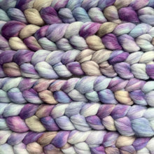 Load image into Gallery viewer, Kent Romney Hand Dyed Combed Top - &quot;Ethereal&quot; - Spinning Fiber - Soft Fiber for Spinning Socks - Wool Roving
