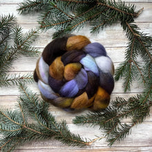 Load image into Gallery viewer, Kent Romney Hand Dyed Combed Top - &quot;Of Dreams &amp; Shadows&quot; - Spinning Fiber - Soft Fiber for Spinning Socks - Wool Roving
