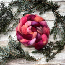 Load image into Gallery viewer, Kent Romney Hand Dyed Combed Top - &quot;Georgia&quot; - Spinning Fiber - Soft Fiber for Spinning Socks - Wool Roving
