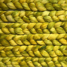 Load image into Gallery viewer, Kent Romney Hand Dyed Combed Top - &quot;Chamomile&quot; - Spinning Fiber - Soft Fiber for Spinning Socks - Wool Roving
