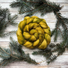 Load image into Gallery viewer, Kent Romney Hand Dyed Combed Top - &quot;Chamomile&quot; - Spinning Fiber - Soft Fiber for Spinning Socks - Wool Roving
