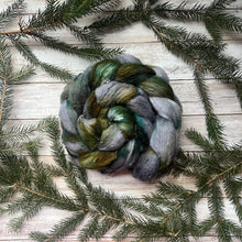 Load image into Gallery viewer, Merino Silk Slub Blend - &quot;Mines of Moria&quot; - Hand Dyed Wool Combed Top - Soft Spinning Fiber - Slubby Textured Fiber

