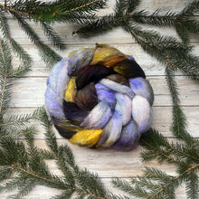 Load image into Gallery viewer, Merino Silk Slub Blend - "Of Dreams &amp; Shadows" - Hand Dyed Wool Combed Top - Soft Spinning Fiber - Slubby Textured Fiber
