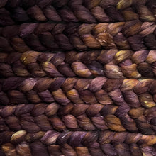 Load image into Gallery viewer, Merino Silk Slub Blend - "Nirvana" - Hand Dyed Wool Combed Top - Soft Spinning Fiber - Slubby Textured Fiber
