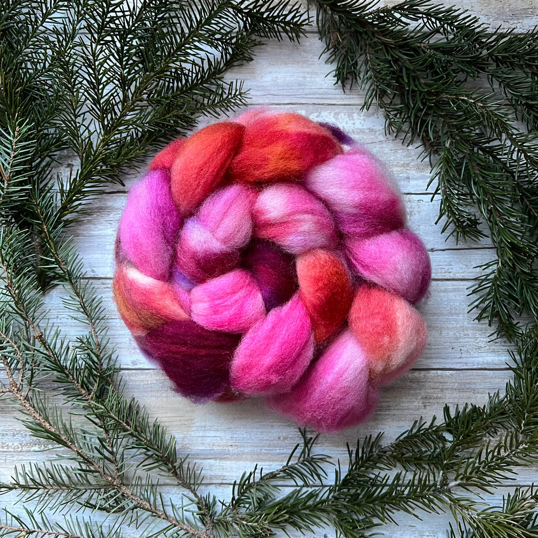 Superwash Bluefaced Leicester “Georgia” - Hand Dyed BFL Wool Combed Top - Soft Spinning Fiber Roving for Socks