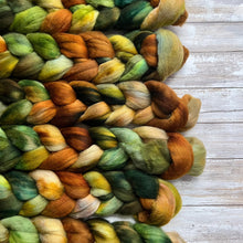 Load image into Gallery viewer, Organic Merino “Houseplant Army&quot; - Hand Dyed Combed Top - 23 Micron Merino - Soft Spinning Fiber Roving Felting Weaving Handspinning
