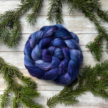 Load image into Gallery viewer, Polwarth/Tussah Silk - &quot;Cauldron&quot; - Hand Dyed Combed Top - Spinning Fiber - Roving - Cultivated Silk
