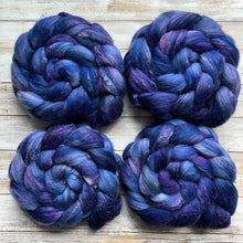Load image into Gallery viewer, Polwarth/Tussah Silk - &quot;Cauldron&quot; - Hand Dyed Combed Top - Spinning Fiber - Roving - Cultivated Silk
