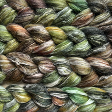Load image into Gallery viewer, Corriedale/Ramie/Tussah Silk Hand Dyed Combed Top - &quot;Hobbiton&quot; - Spinning Fiber - Roving - Soft Fiber for Spinning Socks

