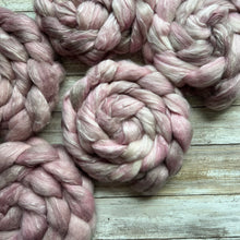 Load image into Gallery viewer, Corriedale/Ramie/Tussah Silk Hand Dyed Combed Top - &quot;Vintage&quot; - Spinning Fiber - Roving - Soft Fiber for Spinning Socks
