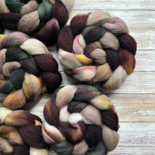 Load image into Gallery viewer, Dorset Horn Hand Dyed Combed Top - &quot;Antique Shop&quot; - Spinning Fiber - Fiber for Spinning Socks - British Wool Roving for Felting Weaving
