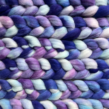 Load image into Gallery viewer, Dorset Horn Hand Dyed Combed Top - &quot;Celestial&quot; - Spinning Fiber - Fiber for Spinning Socks - British Wool Roving for Felting Weaving
