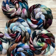 Load image into Gallery viewer, Merino Bamboo Blend “State of Existence” - Hand Dyed Combed Top - 23 Micron Merino - Spinning Fiber - Wool Roving
