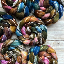 Load image into Gallery viewer, Merino Bamboo Blend “Free Spirit&quot; - Hand Dyed Combed Top - 23 Micron Merino - Spinning Fiber - Wool Roving
