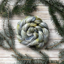 Load image into Gallery viewer, Merino Bamboo Blend “Succulents” - Hand Dyed Combed Top - 23 Micron Merino - Spinning Fiber - Wool Roving
