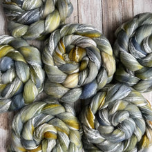Load image into Gallery viewer, Merino Bamboo Blend “Succulents” - Hand Dyed Combed Top - 23 Micron Merino - Spinning Fiber - Wool Roving
