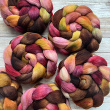 Load image into Gallery viewer, Eider Hand Dyed Combed Top - &quot;Set in My Ways&quot; - Spinning Fiber - Fiber for Spinning Socks - Rare Breed Wool Roving for Felting Weaving
