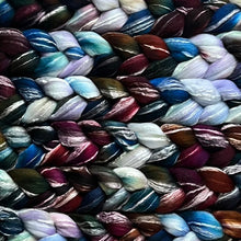 Load image into Gallery viewer, Merino Bamboo Blend “State of Existence” - Hand Dyed Combed Top - 23 Micron Merino - Spinning Fiber - Wool Roving
