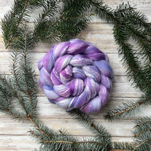 Load image into Gallery viewer, Merino Bamboo Blend “Pufflebump” - Hand Dyed Combed Top - 23 Micron Merino - Spinning Fiber - Wool Roving
