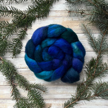 Load image into Gallery viewer, Deluge - Blue Faced Leicester BFL Hand Dyed Combed Top - Spinning Fiber - 26 Micron - BFL for Spinning - Wool Roving
