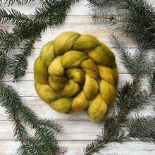 Load image into Gallery viewer, Chamomile - Blue Faced Leicester BFL Hand Dyed Combed Top - Spinning Fiber - 26 Micron - BFL for Spinning - Wool Roving
