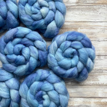 Load image into Gallery viewer, Navi - Blue Faced Leicester BFL Hand Dyed Combed Top - Spinning Fiber - 26 Micron - BFL for Spinning - Wool Roving

