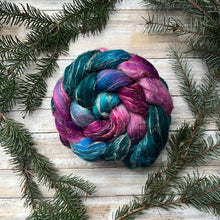 Load image into Gallery viewer, Dream of Me - Merino, Tussah Silk, Flax/Linen Custom Blend Combed Top - Spinning Fiber Roving
