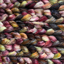 Load image into Gallery viewer, Set in My Ways - Merino, Tussah Silk, Flax/Linen Custom Blend Combed Top - Spinning Fiber Roving
